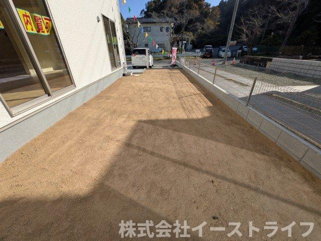 【新築戸建】　いわき市勿来町関田西2丁目1期　全2棟　長期優良住宅の庭|2号棟写真　ガーデニングや家庭菜園も楽しめそうなお庭ついています