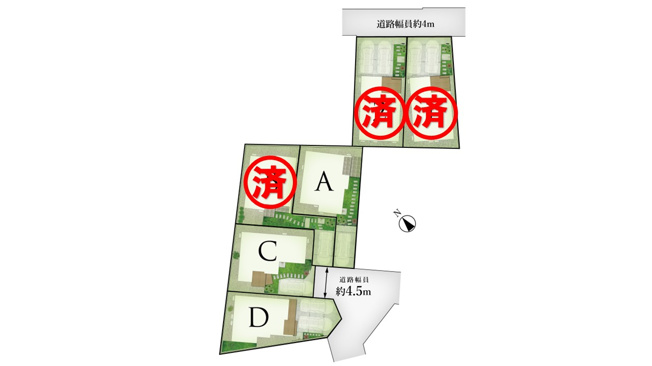 【区画図】 | ◇◆藤沢市本鵠沼5丁目 新築戸建 全3棟【NO,C】◆◇