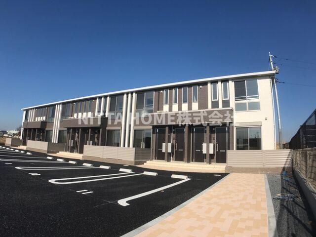 丹波篠山市西吹　新築アパートの外観|【完成イメージ※同タイプ物件】インターネット無料◎宅配ＢＯＸ付きです★