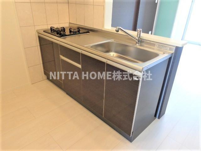 丹波篠山市西吹　新築アパートのキッチン|【完成イメージ】カウンターキッチンになります◎