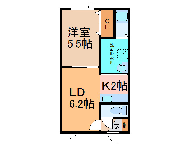 コーポディンの間取り