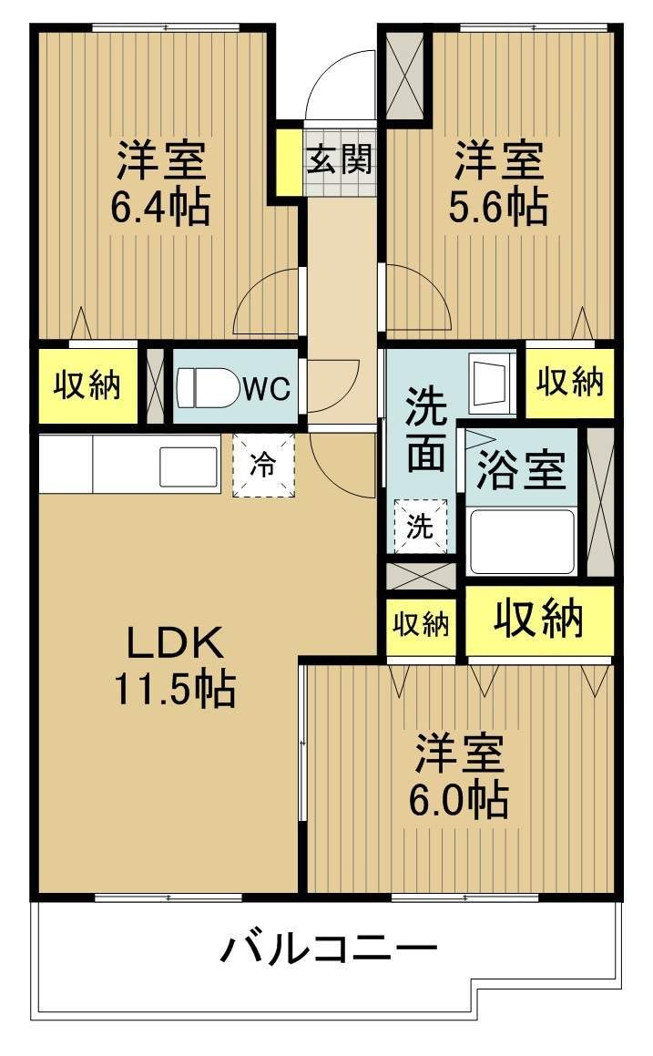 ラフィーネＫの間取り