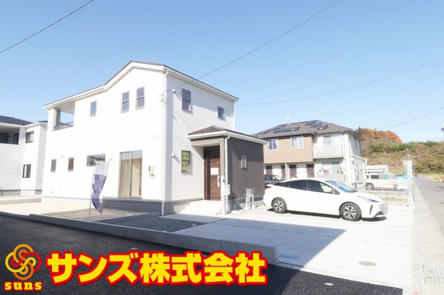 田村市船引町船引字扇田　　　1号棟　　　船引小学校、船引中学区　の外観|南東側から見た駐車場を含む外観
