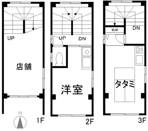 北千住店舗の間取り