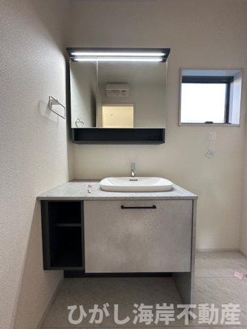 藤沢市辻堂東海岸2丁目　 新築戸建 　全2棟の独立洗面台|三面鏡化粧台