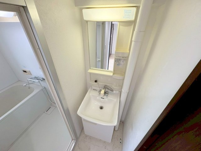 谷田十三マンションの独立洗面台