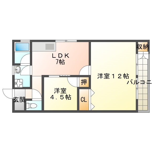 セントラルマンションの間取り