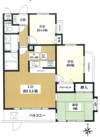 ヴィラヴェール藤沢の間取り