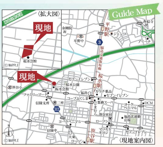 【地図】 | Livele Garden.S　笹谷大谷地　1号棟