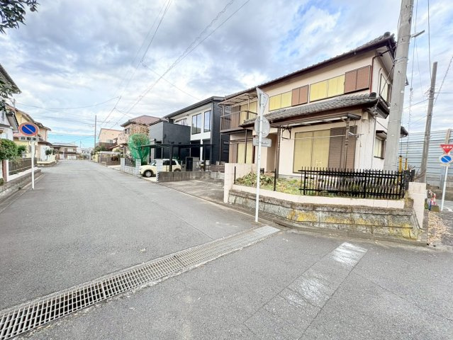 鶴ヶ島市脚折　建築条件なし売地　東武東上線『若葉駅』徒歩15分　【第一小学区】の前面道路含む現地写真