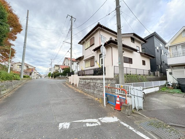 鶴ヶ島市脚折　建築条件なし売地　東武東上線『若葉駅』徒歩15分　【第一小学区】の前面道路含む現地写真