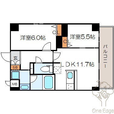 アベニール鷺洲の間取り