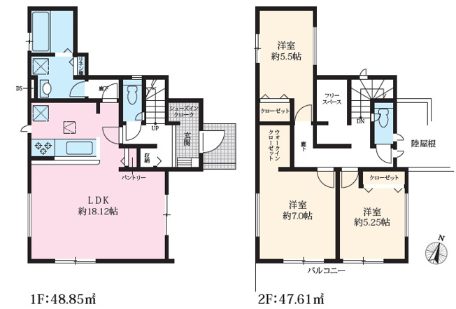 【間取り】 | 加古川市平岡町高畑（全1棟）新築 | 4LDK＋SIC+WICです。