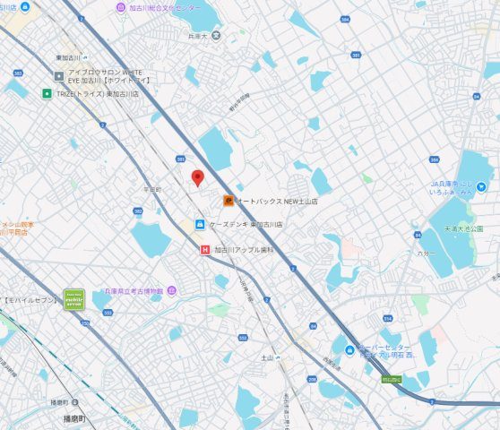 加古川市平岡町高畑（全1棟）新築の地図