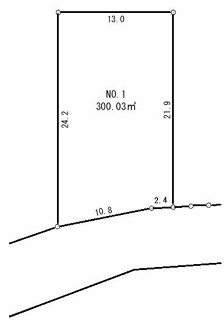 鶴ヶ島市藤金　建築条件なし売地　東武東上線『若葉駅』徒歩27分　【藤小学区】の区画図