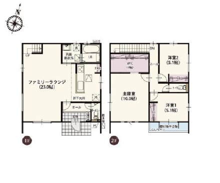 【クライン】宇都宮市宮原 第1期の間取り|○間取り図○
【3LDK+WIC+カースペース２台】