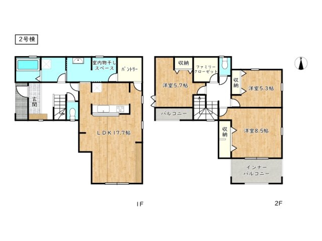 【間取り】 | 姫路市網干区坂出2期／全2棟