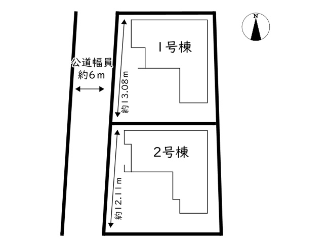 【区画図】 | 姫路市網干区坂出2期／全2棟