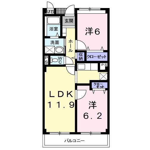 パルテールBの間取り