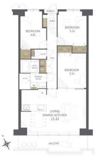 【間取り】 | ハイム鴻池
