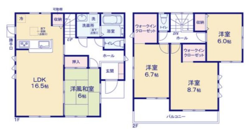 LiveleGarden.S宇都宮駒生町第25の間取り|全室南向きで陽当たりの良い間取りです