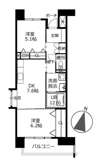 【間取り】 | クラシオン千早1棟