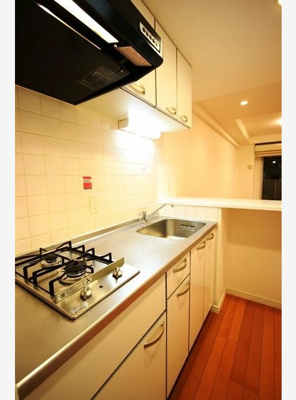 【キッチン】 | フォルマーレ新中野 | ２口ガスコンロ付のシステムキッチン。
