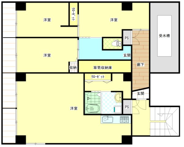 【間取り】 | プリエール山崎 | ２F間取り