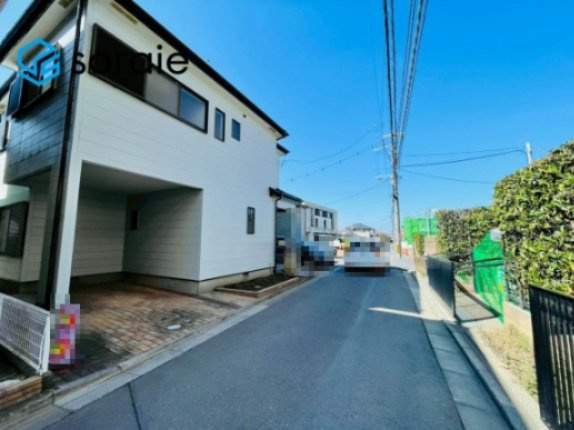 川越市木野目　中古戸建の前面道路含む現地写真|3月12日撮影