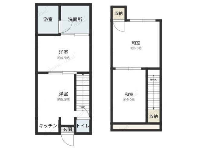 【間取り】 | 山科区四ノ宮山田町　中古テラスハウス