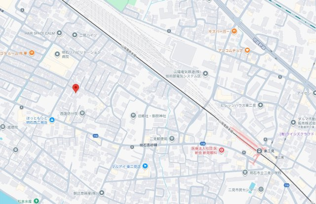 【地図】 | 明石市二見町西二見（全2棟）B号棟