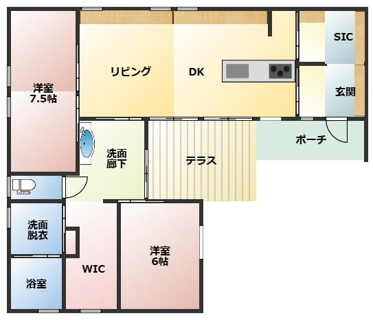 都城市蓑原町の新築一戸建の間取り