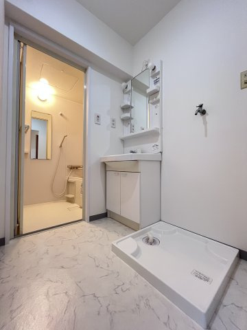 マンション花園の洗面所