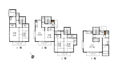 【間取り】 | オーナーチェンジ物件　イトーピアA地区　戸建