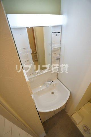 Lyk都町B棟の洗面所