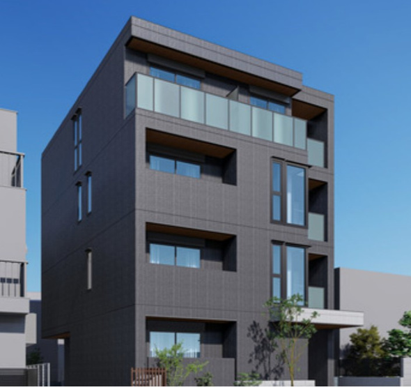 【外観パース】 | グロリア要町 | 耐震耐火で安心構造のヘーベルメゾン。4階建てです