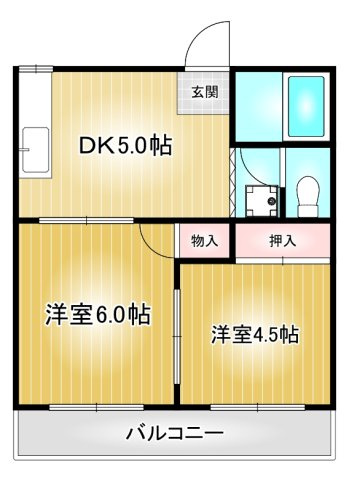 サンハウス第2|名古屋市の賃貸ならMy賃貸の間取り|サンハウス第2