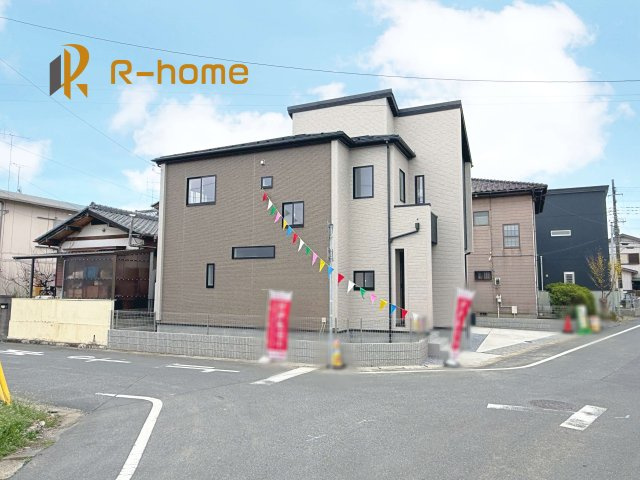 龍ケ崎市姫宮町　新築戸建て　1号棟の外観|ご予約を頂ければ、『平日』はもちろん『早朝』や『夜間』もご見学可能です♪お気軽にお申し付けください♪