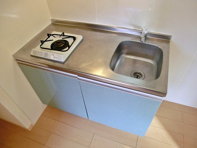 ドルフクレセント　参番館のキッチン|一口ガスコンロ設置済みのキッチン！