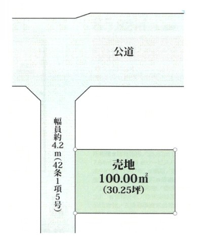 鶴ヶ島市脚折売地の土地図