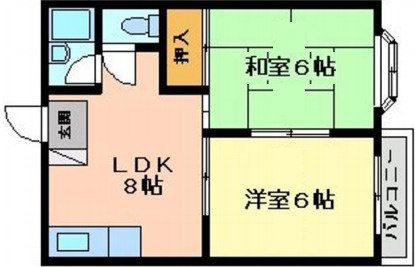 大蔵谷ハイツの間取り