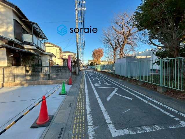 川越市笠幡全3棟　新築戸建の前面道路含む現地写真|12/4　撮影