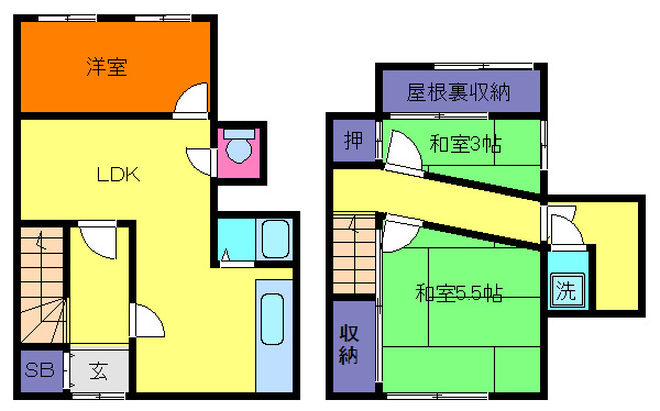 城内通4丁目貸家の間取り