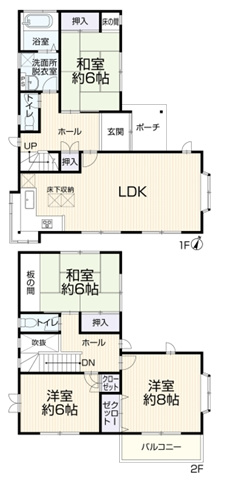 ●津市河辺町 中古戸建の間取り