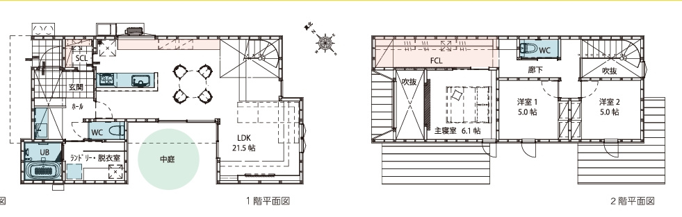 ●鈴鹿市中旭が丘4丁目 新築戸建【全2区画】の間取り
