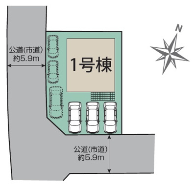 【前面道路含む現地写真】 | うるま市石川（限定1棟） | ※南東側公道5.6m♪※南西側公道5.6m♪
