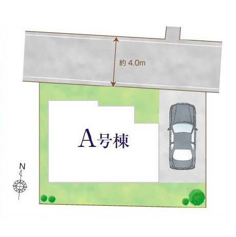 清瀬市中里3丁目・全1棟　新築一戸建　～LDK18.7帖～の区画図|整形地・土地面積119.91平米（約36.27坪）