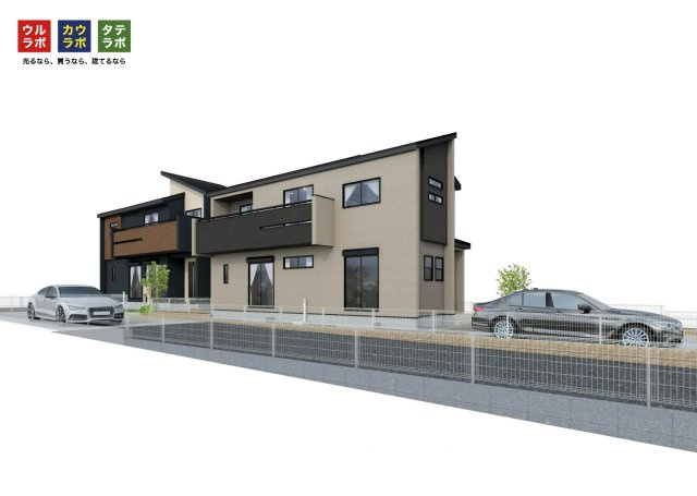 伊豆の国市富士見　全２棟　新築戸建て　２号棟の外観パース