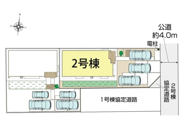 伊豆の国市富士見　全２棟　新築戸建て　２号棟の区画図