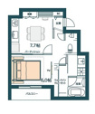 【間取り】 | 2名様入居可の1DK！